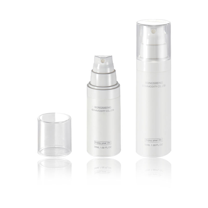 প্রসাধন সামগ্রী HS-021B এর জন্য 30ML 50ML এয়ারলেস বোতল লিক প্রুফ রিফিলযোগ্য জার