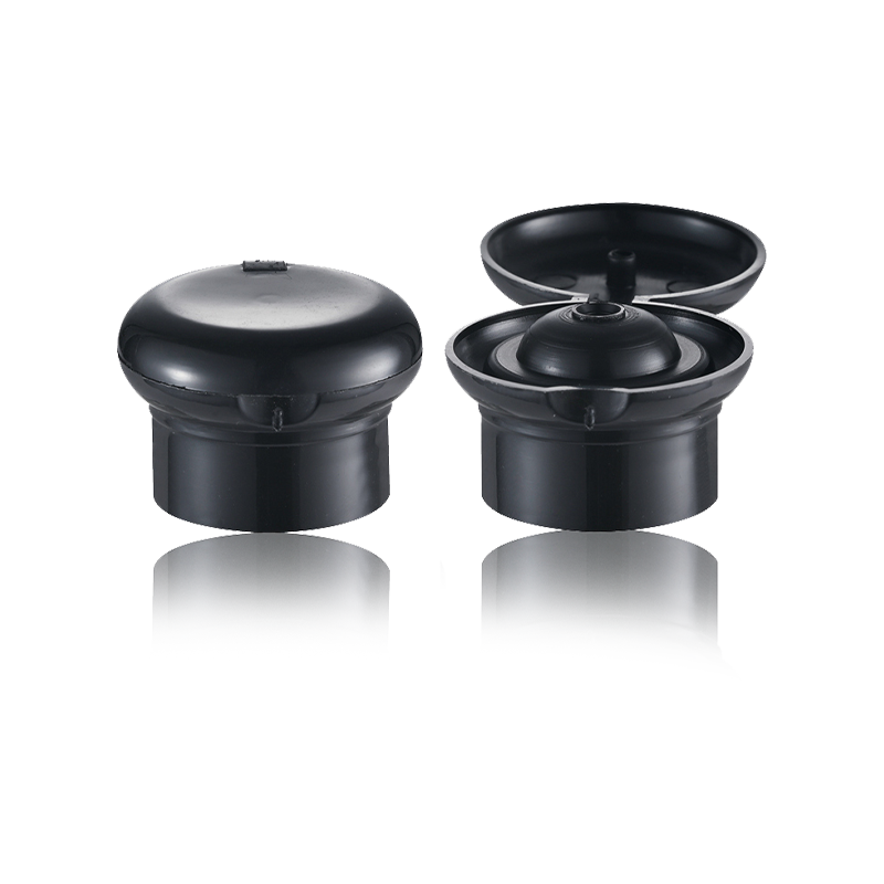 HY-M01 24/410 বোতলের জন্য মাশরুম ক্যাপ প্লাস্টিকের স্ক্রু ক্যাপ কালো