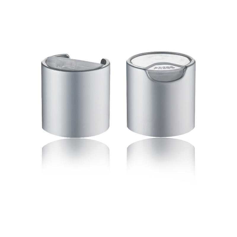 ক্লাসিক উজ্জ্বল সিলভার পুশ-টাইপ কসমেটিক ডিস্ক ক্যাপ-HY-Q03A